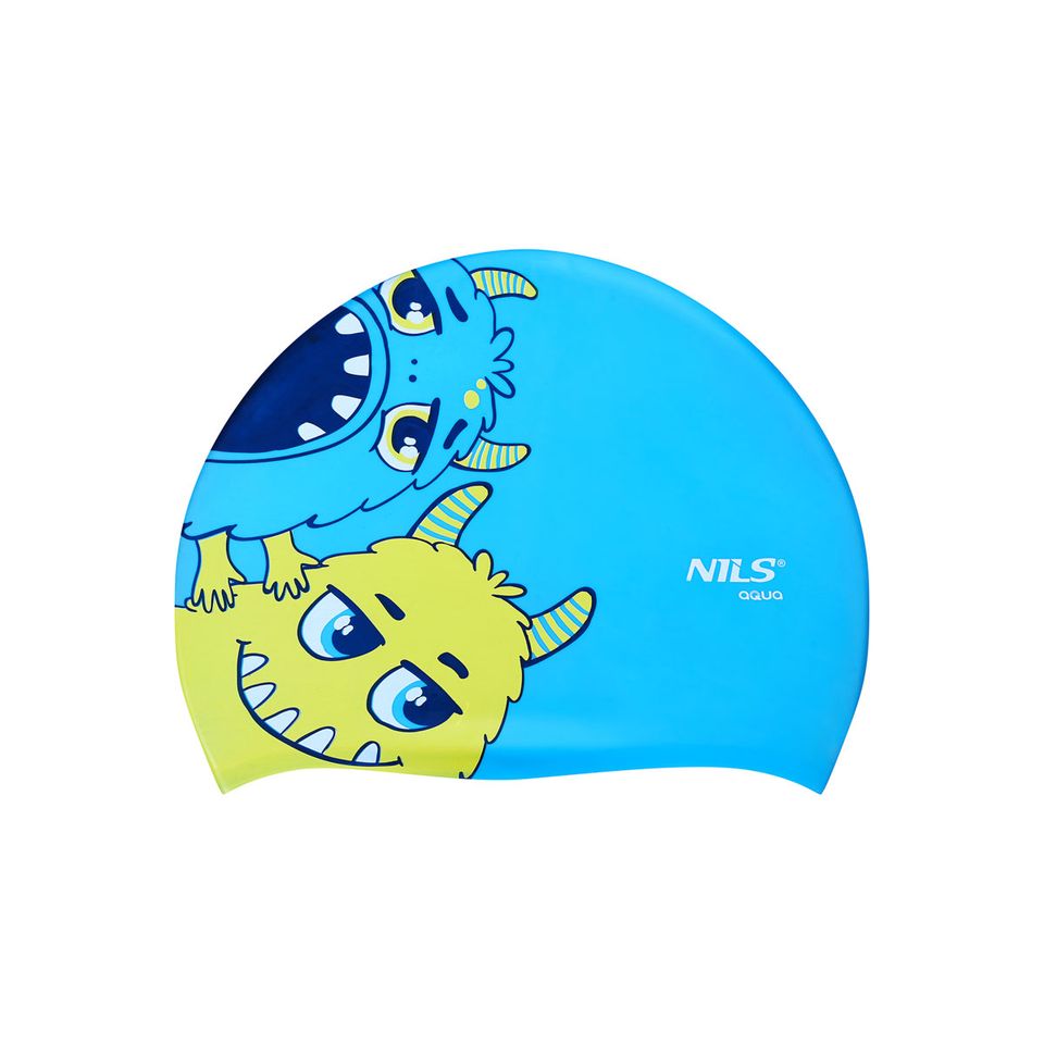 Casca inot copii silicon MONSTER BLUE NILS — 1