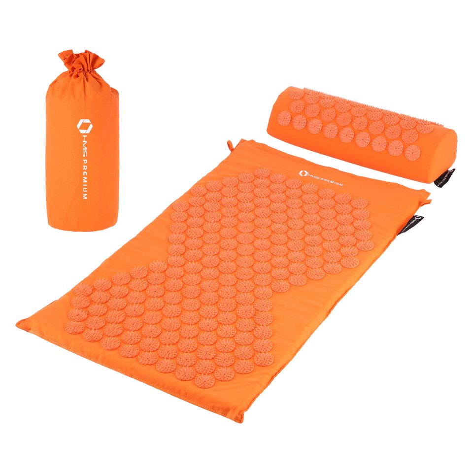 Saltea acupunctura cu perna 74*42 cm AKM03 ORANGE HMS — 1