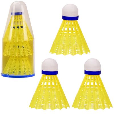 Set de fluturași pentru badminton (galben, 3 buc.) MG BV2128