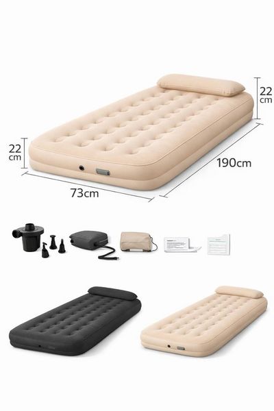 Pat gonflabil pentru o persoană, cu pompa 190 × 73 × 22 см 2510-1375 SIO