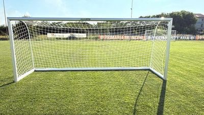 Porți Fotbal 5x2 m Profil Pătrat (80x80 mm) Aluminiu