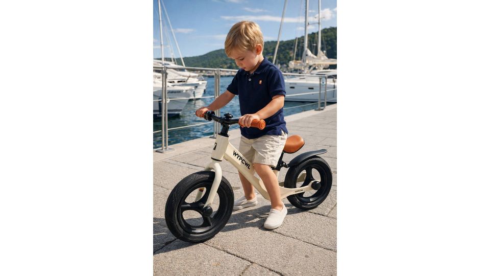 Bicicletă de echilibru cu cadru metalic rosu/verde/negru/bej 2510-2168 SIO — 1