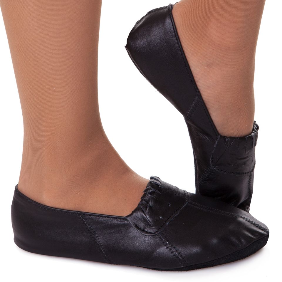 Balerini ZS-5305 p/u dans si gimnastica piele, 24-40, negru — 1