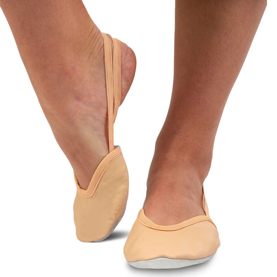 Balerini  jumatate DR-5374 p/u gimnastica piele, mărimi 26-39, bej — 1