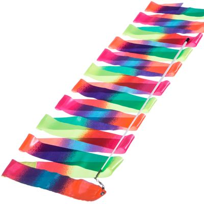 Panglică C-1658 pentru gimnastică ritmică cu stick, l=6m, multicoloră