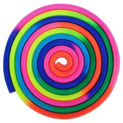 Coardă de sărit FIG C-2841 (l=3m) Curcubeu pentru gimnastică ritmică, multicoloră.