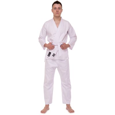 Kimono Karate (sacou, pantaloni, curea) MATSA MA-0016, l=140cm, alb.