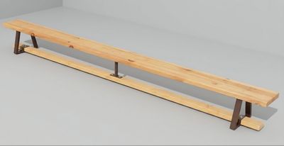 Banca gimnastica din lemn 3 m, 30*18 cm AP-S picioare metal