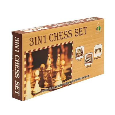 Sah, dame, narde din lemn 3 in1 / 34 cm 167602