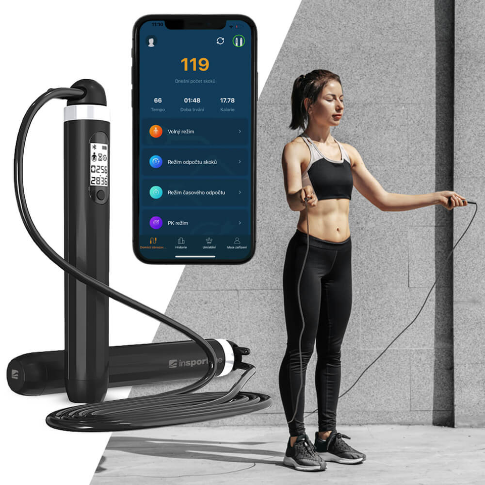 Coardă Inteligentă inSPORTline Jumpsmart Bluetooth 23511-1 negru — 1