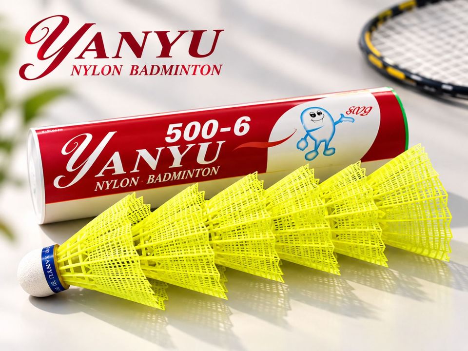 Fluturasi badminton (6 buc) galben 2410-1939 — 1