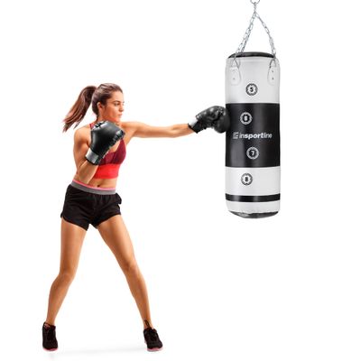 Sac de Box Suspendat inSPORTline Robkin 90 x 35 cm Black-White 22054