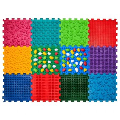 Covoraș de masaj "Ortek Mix Puzzle-uri" 12 elemente + "Modele" cadou 13041