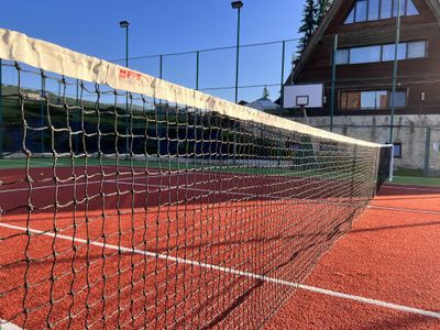 Plasa pentru tenis de camp 12,75 * 1,07 m 2,8 mm cu cablu TN28PE FDP