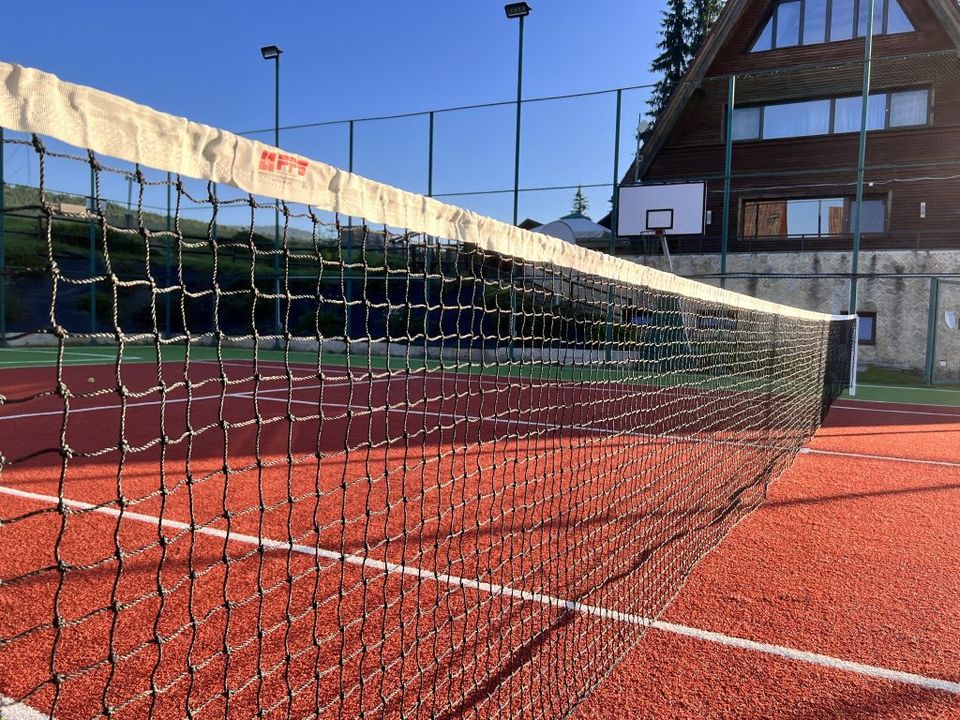 Plasa pentru tenis de camp 12,75 * 1,07 m 2,8 mm cu cablu TN28PE FDP — 1